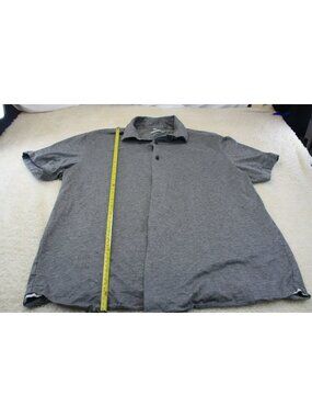 Ash & Erie Mens Short Sleeve Polo Shirt Gray XL Cotton Stretch Slim Fit